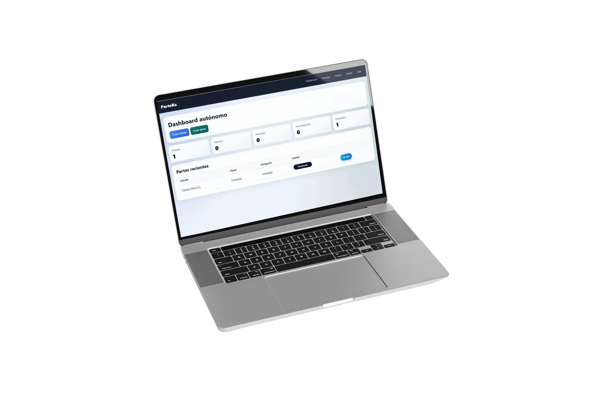 ParteKa Platform Interface Mockup